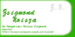 zsigmond moisza business card